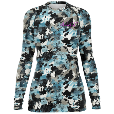 Chokefish™ Long Sleeve Rashguard Acid-Wash Woman's Shirt-010
